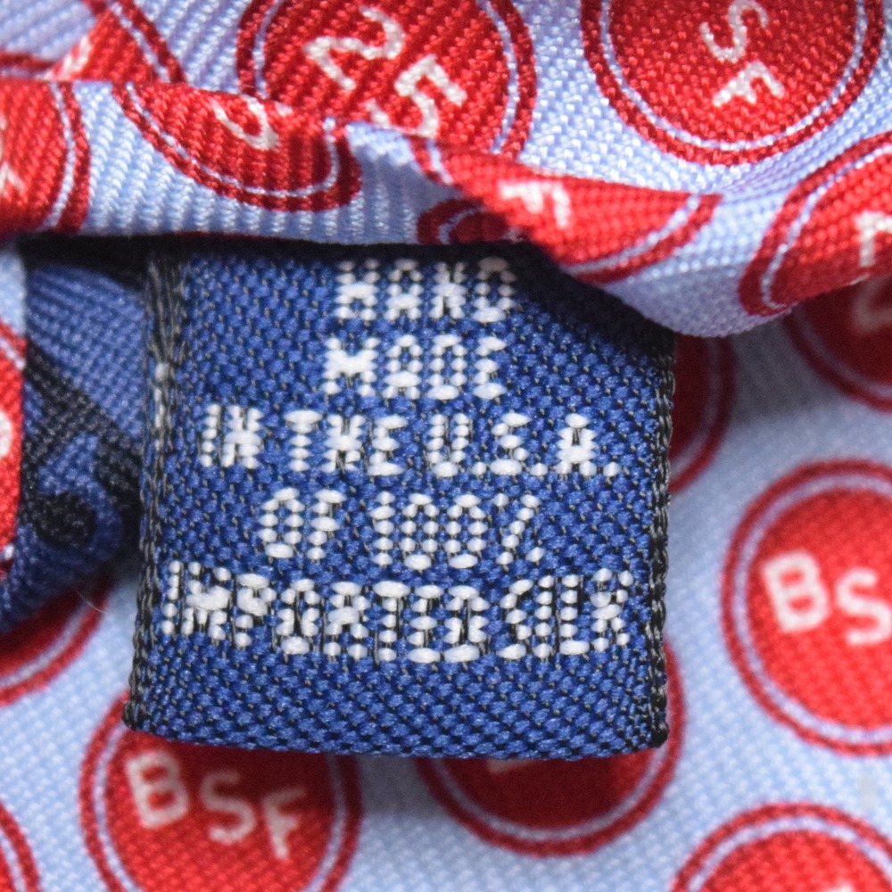 Vineyard Vines Big Shoulders Fund 25th Anniversary Silk Tie Blue Red BSF Logo - Picture 8 of 9